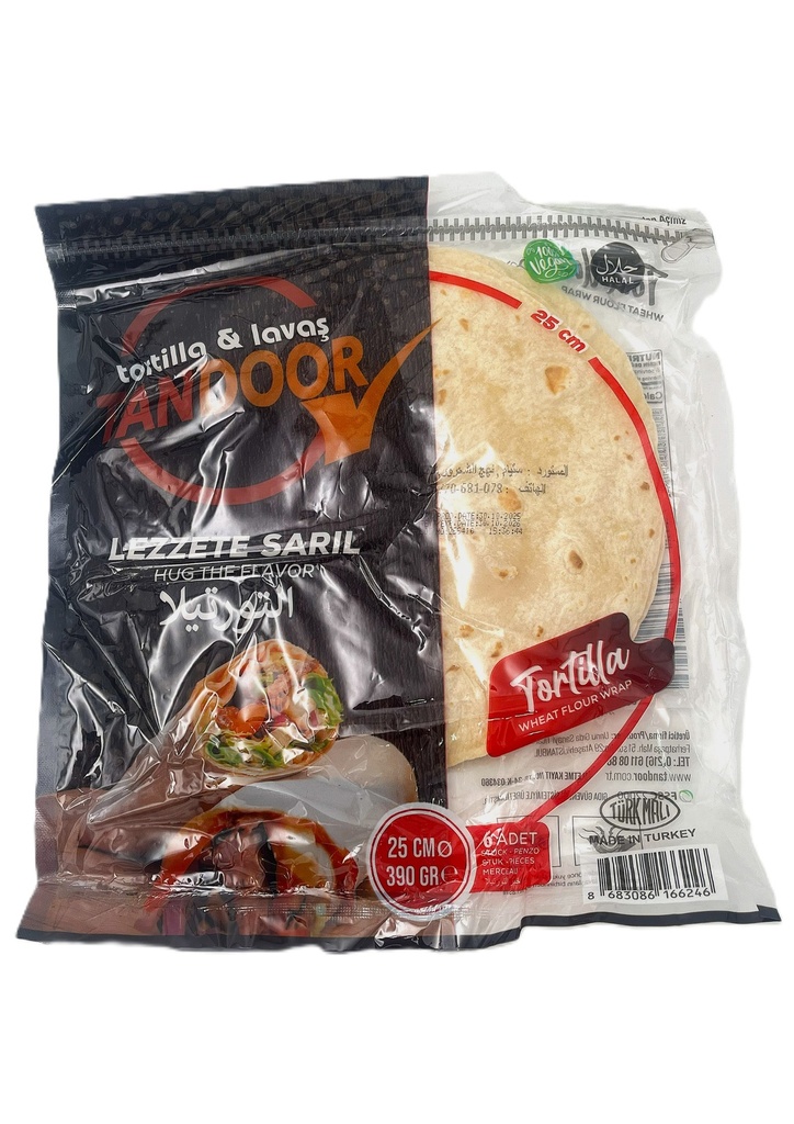 TORTILLA TANDOOR 25CM 6PCS